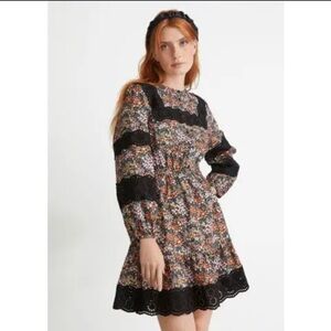 & Other Stories Paris Atelier Embroidered Floral Mini Dress – Size 6